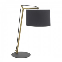 63784-001 Matt Brass Table Lamp with Black Shade