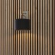 63786-100 Matt Nickel Wall Lamp with Black Shade