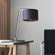 63787-100 Matt Nickel Table Lamp with Black Shade