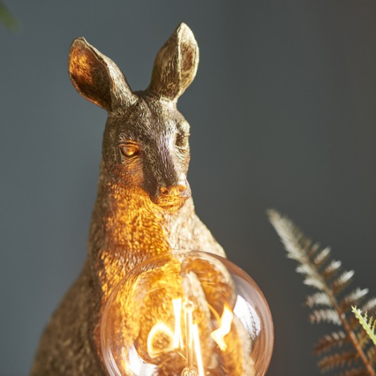 63793-100 Vintage Gold Kangaroo Table Lamp