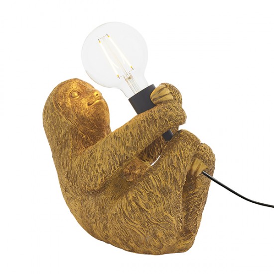 63795-100 Vintage Gold Sloth Table Lamp