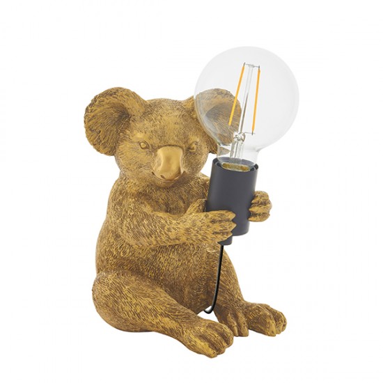 63796-100 Vintage Gold Koala Table Lamp