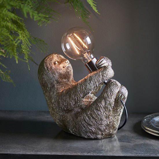 63799-100 Vintage Silver Sloth Table Lamp