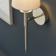 63804-100 Bright Nickel Wall Lamp with Vintage White Shade