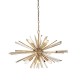 63812-001 Antique Brass 8 Light Sputnik Pendant with Champagne Crystal