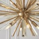 63812-001 Antique Brass 8 Light Sputnik Pendant with Champagne Crystal