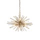 63813-001 Antique Brass 6 Light Sputnik Pendant with Champagne Crystal