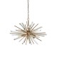 63813-001 Antique Brass 6 Light Sputnik Pendant with Champagne Crystal