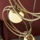 63826-100 Brushed Gold 3 Light Cluster Fitting with White Glasses