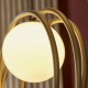 63826-100 Brushed Gold 3 Light Cluster Fitting with White Glasses