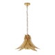 63830-100 Gold Painted Metal Palm Leaves Pendant