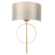 63841-100 Antique Gold Wall Lamp with Mink Satin Shade 63841-100 Antique Gold Wall Lamp with Mink Satin Shade