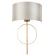 63841-100 Antique Gold Wall Lamp with Mink Satin Shade 63841-100 Antique Gold Wall Lamp with Mink Satin Shade