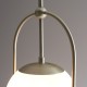 63851-100 Antique Brass Pendant with White Glass
