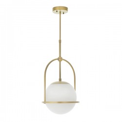 63851-001 Antique Brass Pendant with White Glass 63851-001 Antique Brass Pendant with White Glass