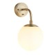 63852-100 Antique Brass Wall Lamp with White Glass