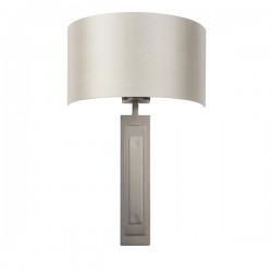 63870-001 Brushed Bronze Wall Lamp with Mink Satin Shade