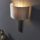 63870-100 Brushed Bronze Wall Lamp with Mink Satin Shade