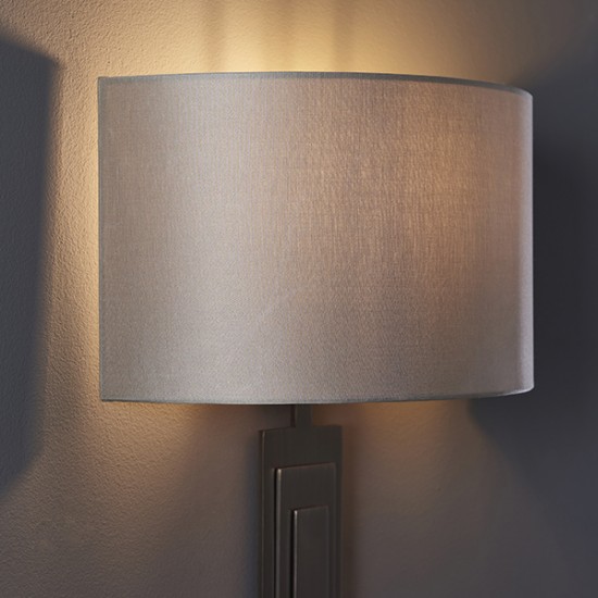 63870-100 Brushed Bronze Wall Lamp with Mink Satin Shade