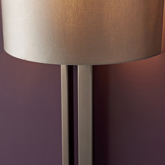 63881-100 Brushed Bronze Wall Lamp with Mink Satin Shade