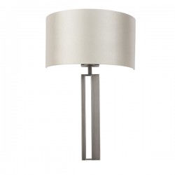 63881-001 Brushed Bronze Wall Lamp with Mink Satin Shade