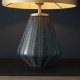 63889-100 Turquoise Glass Table Lamp with Gold Satin Shade 63889-100 Turquoise Glass Table Lamp with Gold Satin Shade