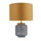 63890-100 Cobalt Glass Table Lamp with Gold Satin Shade 63890-100 Cobalt Glass Table Lamp with Gold Satin Shade