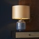63890-100 Cobalt Glass Table Lamp with Gold Satin Shade 63890-100 Cobalt Glass Table Lamp with Gold Satin Shade