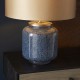 63890-100 Cobalt Glass Table Lamp with Gold Satin Shade 63890-100 Cobalt Glass Table Lamp with Gold Satin Shade