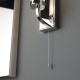 63900-100 Chrome Wall Lamp with Frosted Glass