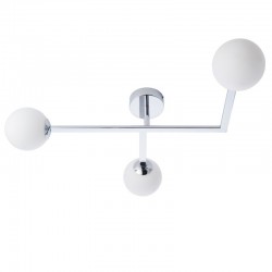 64834-001 Bathroom Chrome 3 Light Flush with Opal Glasses 64834-001 Bathroom Chrome 3 Light Flush with Opal Glasses