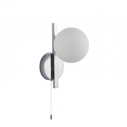 64843-001 Bathroom Chrome Wall Lamp with Opal Glass 64843-001 Bathroom Chrome Wall Lamp with Opal Glass