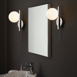 64843-001 Bathroom Chrome Wall Lamp with Opal Glass 64843-001 Bathroom Chrome Wall Lamp with Opal Glass