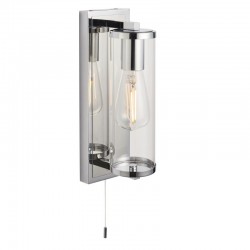 64840-001 Polished Chrome Wall Lamp with Clear Glass 64840-001 Polished Chrome Wall Lamp with Clear Glass