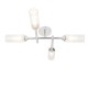 66152-100 Chrome 4 Light Ceiling Lamp with Ribbed Glasses