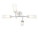 66152-001 Chrome 4 Light Ceiling Lamp with Ribbed Glasses