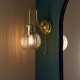 66140-100 Satin Brass Wall Lamp with Ribbed Glass