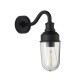 63903-100 Outdoor Black Wall Lamp with Glass Shade