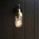 63904-100 Outdoor Black & Gold Wall Lamp with Glass Shade