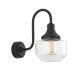 69317-100 Outdoor Black Wall Lamp with Glass Shade