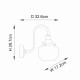 69317-100 Outdoor Black Wall Lamp with Glass Shade