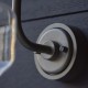 69318-100 Outdoor Brushed Silver Wall Lamp with Glass Shade