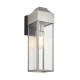 63808-100 Outdoor Brushed Silver Lantern Wall Lamp