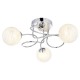 66148-001 Chrome 3 Light Ceiling Lamp with Confetti Glasses