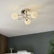 66148-001 Chrome 3 Light Ceiling Lamp with Confetti Glasses