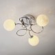 66148-001 Chrome 3 Light Ceiling Lamp with Confetti Glasses