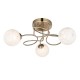 66161-001 Antique Brass 3 Light Ceiling Lamp with Confetti Glasses 66161-001 Antique Brass 3 Light Ceiling Lamp with Confetti Glasses