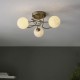 66161-001 Antique Brass 3 Light Ceiling Lamp with Confetti Glasses 66161-001 Antique Brass 3 Light Ceiling Lamp with Confetti Glasses