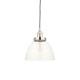 66157-001 Bright Nickel Pendant with Clear Glass