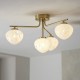 69323-100 Satin Brass 4 Light Ceiling Lamp with Confetti Glass
